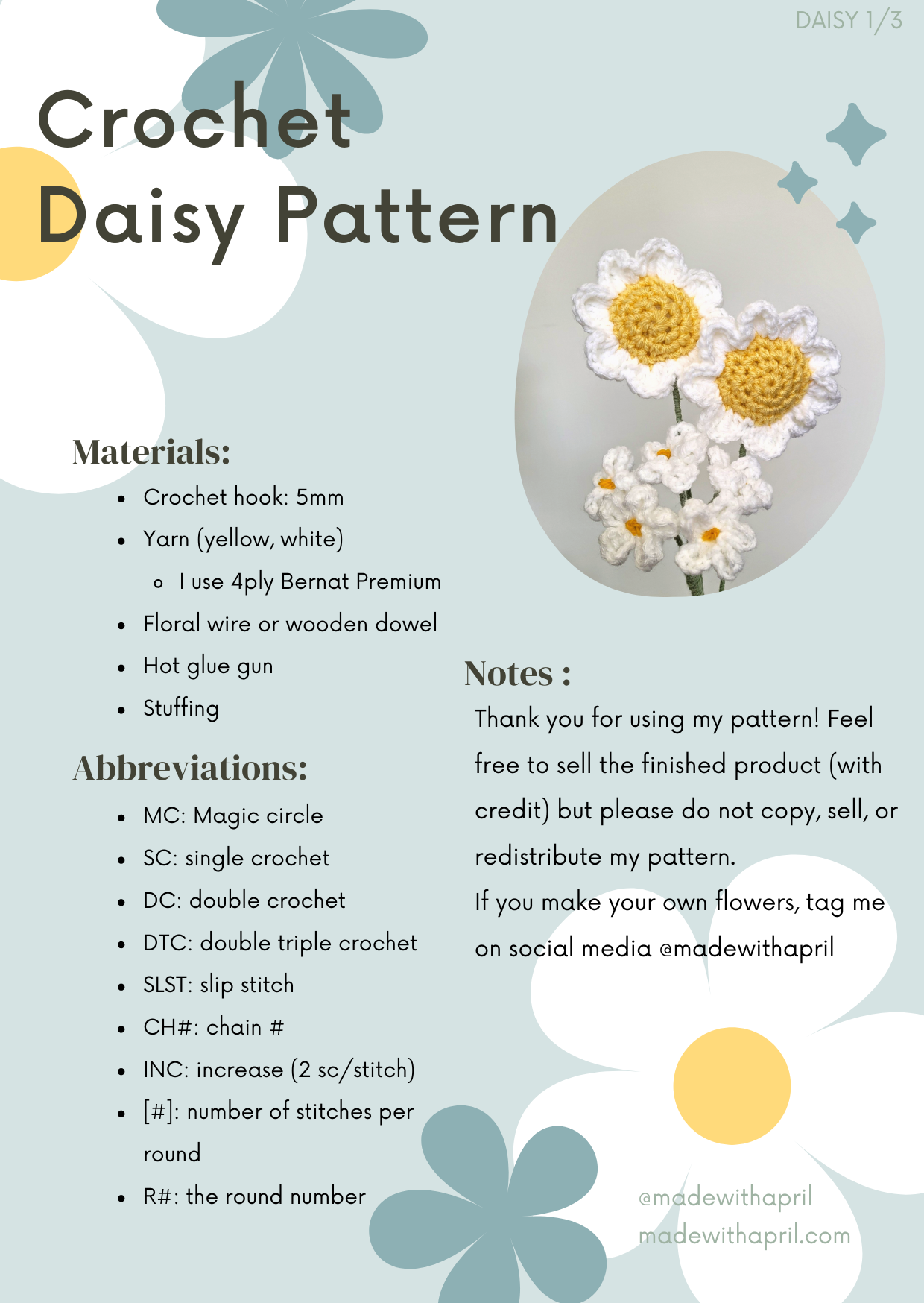 Bouquet Crochet Pattern BUNDLE - 13 Flower Patterns