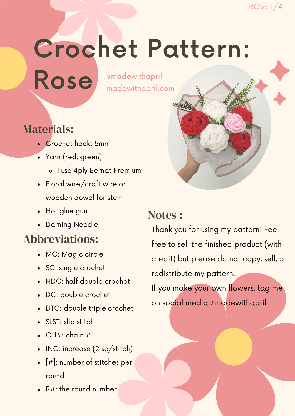 Rose Crochet Pattern