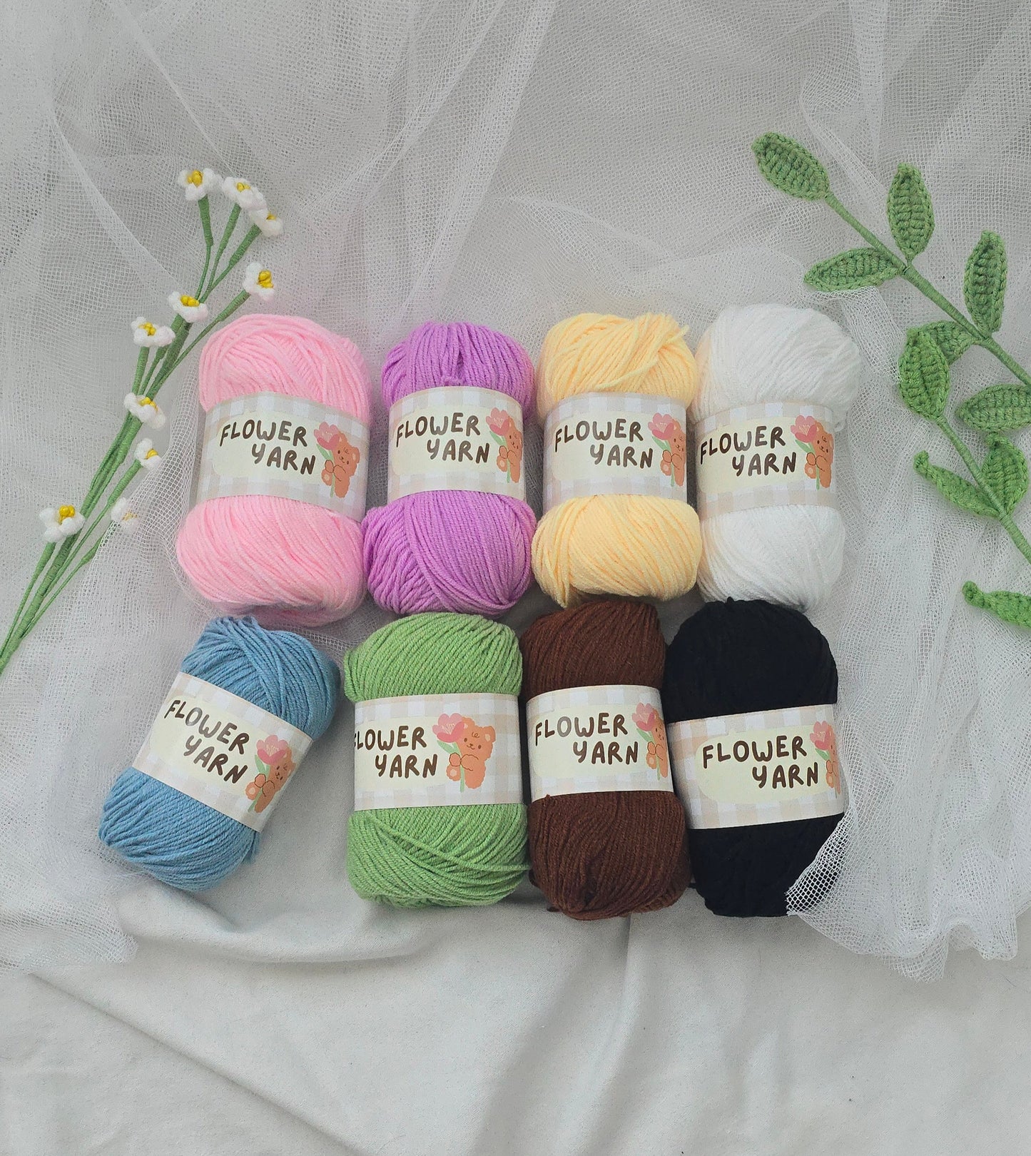 3ply Milk Cotton Flower Yarn