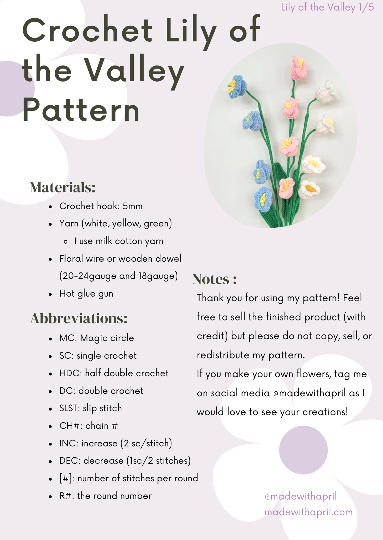 Lily of the Valley Crochet Pattern